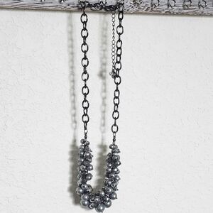 Elegant Silver Beaded Necklace
